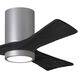 Atlas Irene-3HLK 42 inch Brushed Nickel with Matte Black Blades Ceiling Fan, Flush Mounted