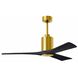 Atlas Patricia-3 52 inch Brushed Brass with Matte Black Blades Ceiling Fan