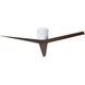 Atlas Eliza-H 56 inch Gloss White with Walnut Tone Blades Ceiling Mount Paddle Fan, Atlas