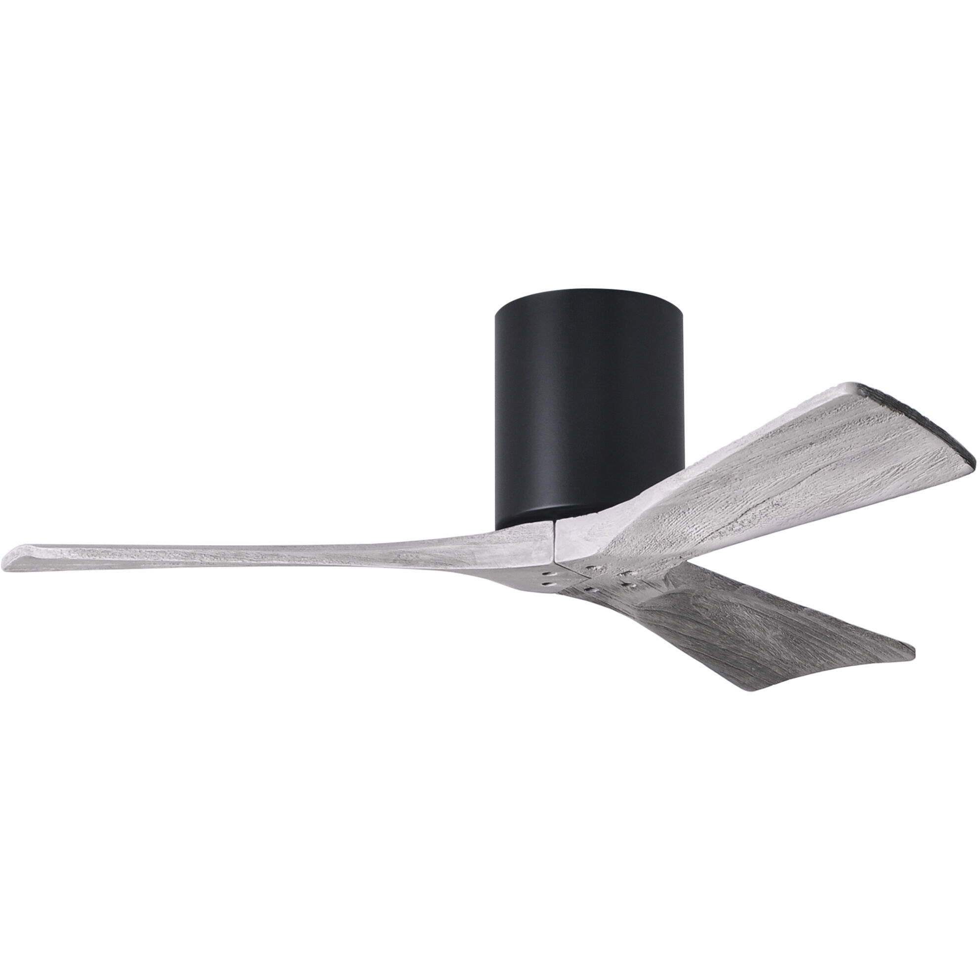 Atlas Irene-3H 42 inch Matte Black with Barn Wood Tone Blades Flush Mount Paddle Fan, Flush Mounted