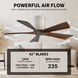Atlas Irene-5H 42 inch Barn Wood Tone with Walnut Tone Blades Flush Mount Paddle Fan, Flush Mounted