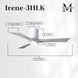Atlas Irene-3HLK 52 inch Gloss White with Barnwood Tone Blades Ceiling Mount Paddle Fan in Barn Wood, Flush Mounted