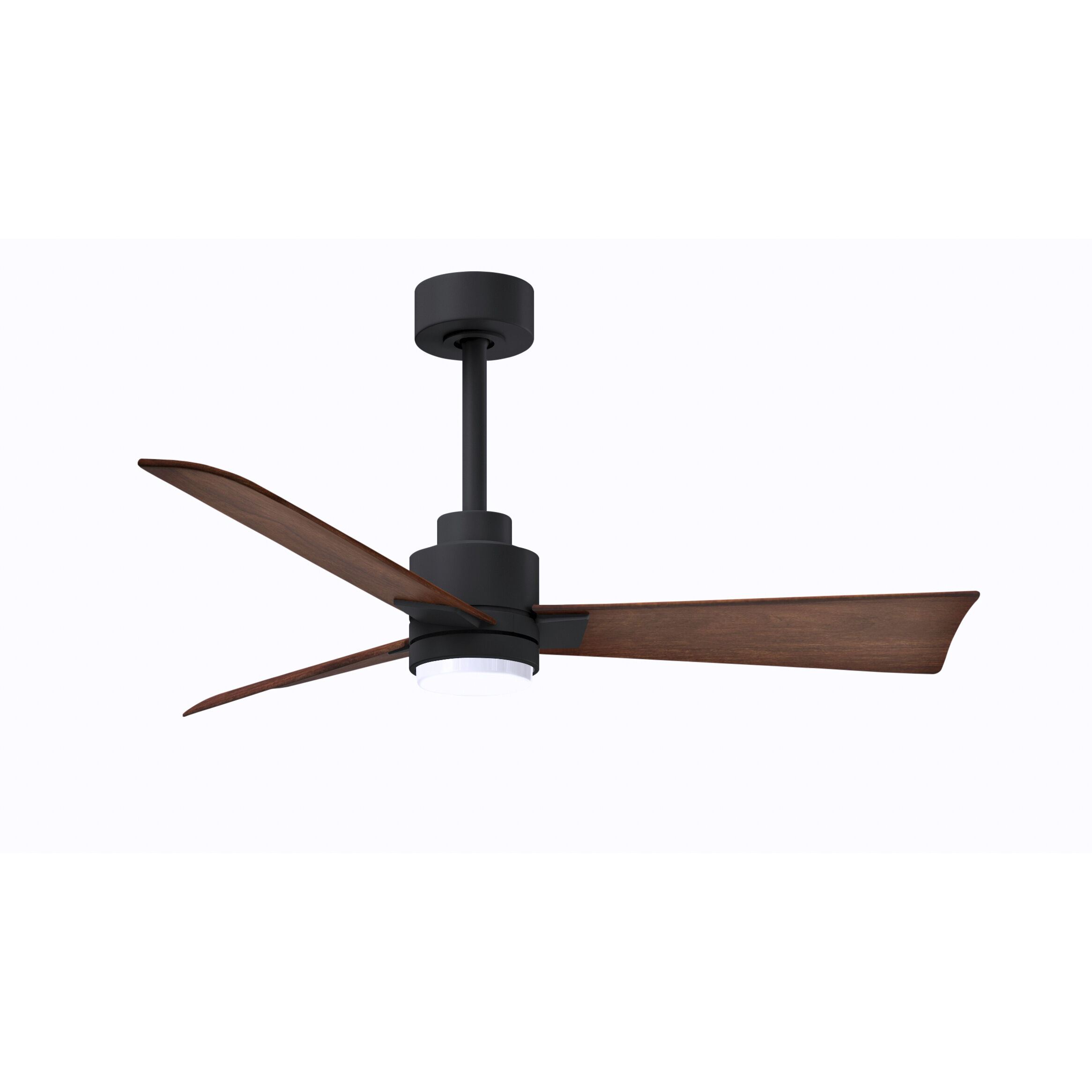 Atlas Alessandra - LK 42 inch Matte Black with Walnut Tone Blades Ceiling Fan