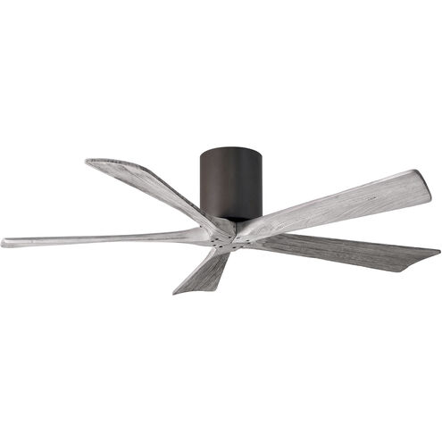 Atlas Irene-5H 52 inch Textured Bronze with Barnwood Tone Blades Ceiling Mount Paddle Fan in Barn Wood, Flush Mounted