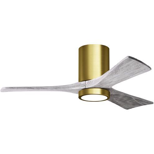 Atlas Irene-3HLK 42 inch Brushed Brass with Barnwood Tone Blades Ceiling Fan in Barn Wood, Flush Mounted