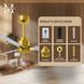 Atlas Alessandra 56 inch Brushed Brass with Barn Wood Blades Indoor/Outdoor Ceiling Fan