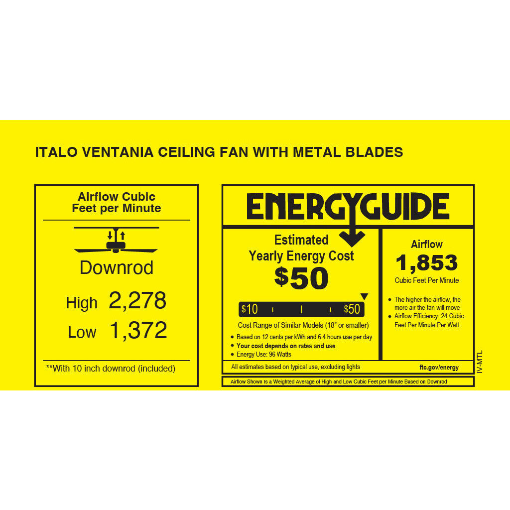 Matthews-Gerbar Italo Ventania 13 inch Matte Black Rotational Ceiling Fan, Matthews-Gerbar