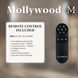 Atlas Mollywood 52 inch Matte Black with Walnut Tone Blades Ceiling Fan