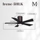 Atlas Irene-5HLK 42 inch Brushed Bronze with Matte Black Blades Flush Mount Paddle Fan, Flush Mounted