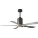 Atlas Patricia-5 52 inch Textured Bronze with Barnwood Tone Blades Ceiling Fan in Barn Wood, Atlas