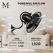 Atlas Laura 19.5 inch Matte Black Wall Fan, Atlas