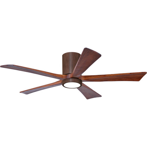 Atlas Irene-5HLK 52 inch Walnut Tone Ceiling Mount Paddle Fan, Flush Mounted