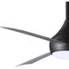 Atlas Donaire 52 inch Matte Black with Silver Blades Indoor/Outdoor Ceiling Fan, 316 Marine Grade Stainless Steel
