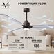 Atlas Alessandra-LK 56 inch Textured Bronze with Brushed Nickel Blades Indoor/Outdoor Ceiling Fan