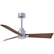 Atlas Alessandra 42 inch Brushed Nickel with Walnut Blades Indoor/Outdoor Ceiling Fan