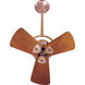 Matthews-Gerbar Bianca Direcional 16 inch Polished Copper with Mahogany Blades Ceiling Fan, Matthews-Gerbar
