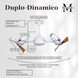 Matthews Gerbar Duplo-Dinamico 16 inch Gloss White with Solid Mahogany Wood Blades Rotational Ceiling Fan