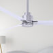 Atlas Alessandra 72 inch Brushed Nickel with Matte White Blades Indoor/Outdoor Ceiling Fan