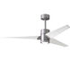 Atlas Super Janet 60 inch Brushed Nickel with Matte White Blades Ceiling Fan, Atlas