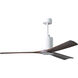 Atlas Patricia-3 60 inch Gloss White with Walnut Tone Blades Ceiling Fan, Atlas