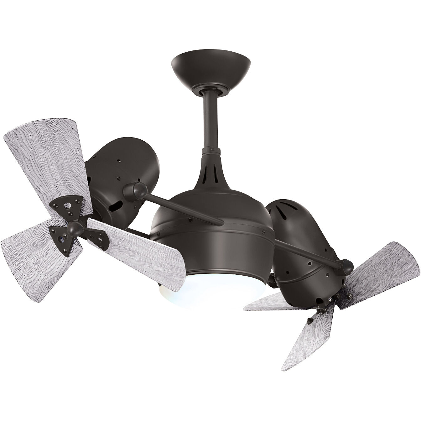 Atlas Dagny - LK 16 inch Textured Bronze with Barn Wood Tone Blades Rotational Ceiling Fan