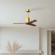 Atlas Mollywood 42 inch Brushed Brass with Walnut Tone Blades Ceiling Fan