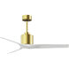 Atlas Mollywood 60 inch Brushed Brass with Matte White Blades Ceiling Fan