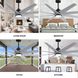 Atlas Ariella-LK 64 inch Matte White with Barn Wood Tone Blades Ceiling Fan