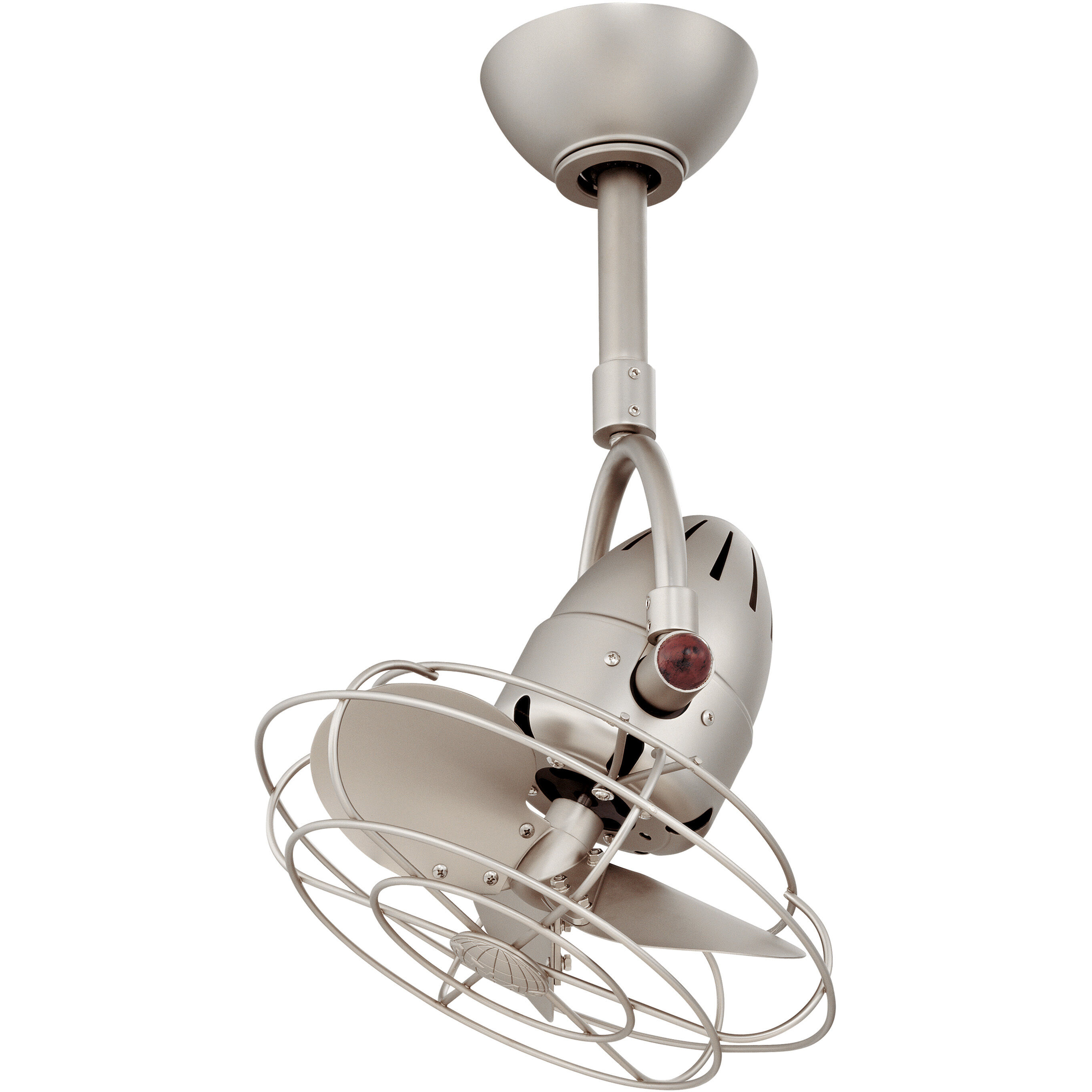 Atlas Diane 13 inch Brushed Nickel Oscillating Directional Ceiling Fan, Atlas