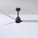 Atlas Alessandra 42 inch Matte Black with Brushed Nickel Blades Indoor/Outdoor Ceiling Fan