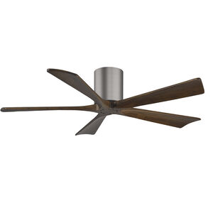 Atlas Irene-5H 52 inch Brushed Pewter with Walnut Blades Ceiling Fan, Flush Mounted