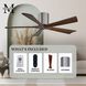 Atlas Irene-5H 60 inch Brushed Pewter with Walnut Blades Ceiling Fan, Flush Mounted