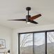 Atlas Super Janet 52 inch Textured Bronze with Walnut Tone Blades Ceiling Fan, Paddle Fan