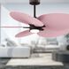 Atlas Alessandra TROPICAL - LK 48 inch Textured Bronze with Light Pink Blades Ceiling Fan