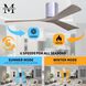 Atlas Irene-3H 72 inch Brushed Nickel with Gray Ash Tone Blades Ceiling Fan