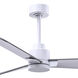 Atlas Alessandra 42 inch Matte White with Brushed Nickel Blades Indoor/Outdoor Ceiling Fan