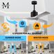 Atlas Nan 60 inch Matte Black with Barnwood Tone Blades Ceiling Fan in Barn Wood