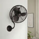 Atlas Melody 20 inch Textured Bronze Oscillating Wall Fan