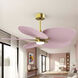 Atlas Alessandra Tropical - LK 48 inch Brushed Brass with Light Pink Blades Ceiling Fan