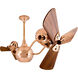 Matthews-Gerbar Vent-Bettina 44 inch Polished Copper with Mahogany Blades Ceiling Fan, Matthews-Gerbar