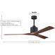 Atlas Nan 60 inch Matte Black with Barnwood Tone Blades Ceiling Fan in Barn Wood