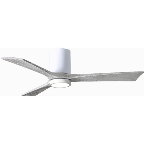 Atlas Irene-3HLK 52 inch Gloss White with Barnwood Tone Blades Ceiling Mount Paddle Fan in Barn Wood, Flush Mounted