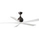 Atlas Irene-5 60 inch Textured Bronze with Matte White Blades Ceiling Fan, Atlas