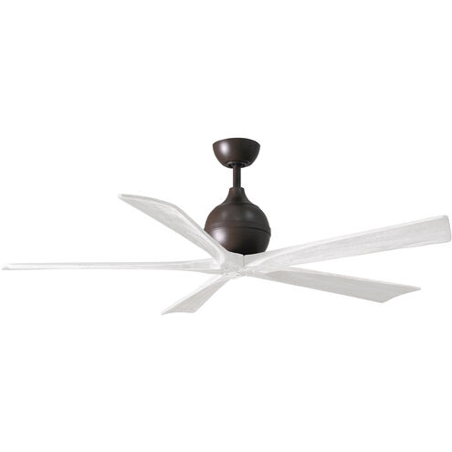 Atlas Irene-5 60 inch Textured Bronze with Matte White Blades Ceiling Fan, Atlas