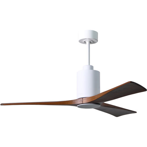 Atlas Patricia-3 52 inch Gloss White with Walnut Tone Blades Ceiling Fan, Atlas
