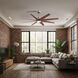Atlas Ariella-LK 64 inch Brushed Nickel with Walnut Tone Blades Ceiling Fan