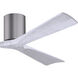 Atlas Irene-3H 60 inch Brushed Pewter with Matte White Blades Ceiling Fan, Flush Mounted