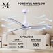 Atlas Alessandra 42 inch Matte White with Brushed Nickel Blades Indoor/Outdoor Ceiling Fan