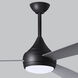 Atlas Donaire 52 inch Matte Black with Silver Blades Indoor/Outdoor Ceiling Fan, 316 Marine Grade Stainless Steel