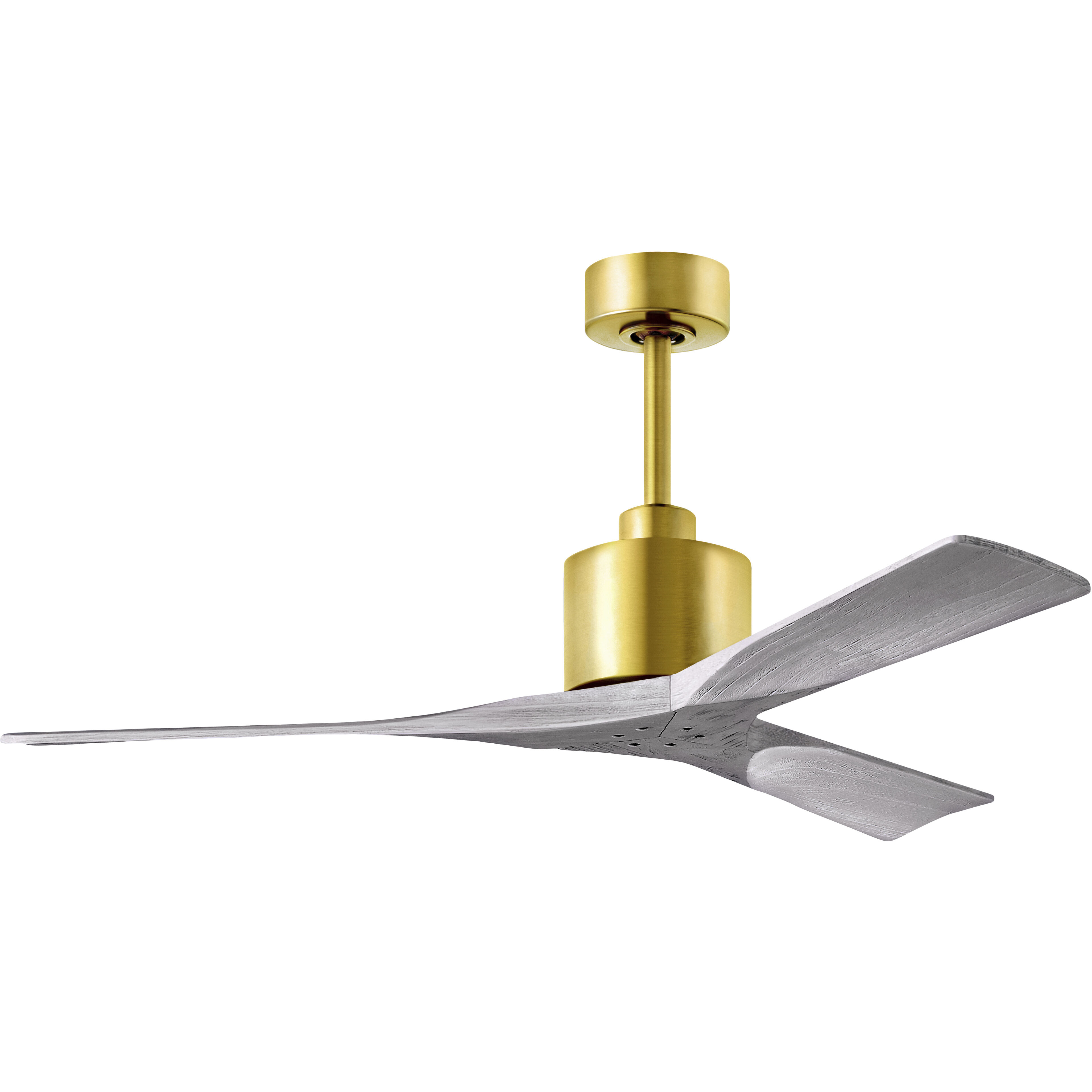 Atlas Nan 52 inch Brushed Brass with Barn Wood Tone Blades Ceiling Fan
